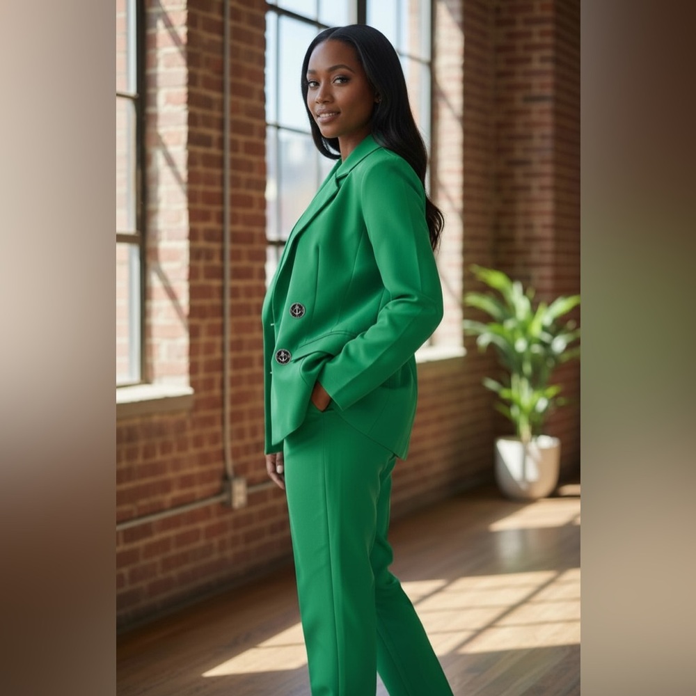 Bright Green Power Money Suit